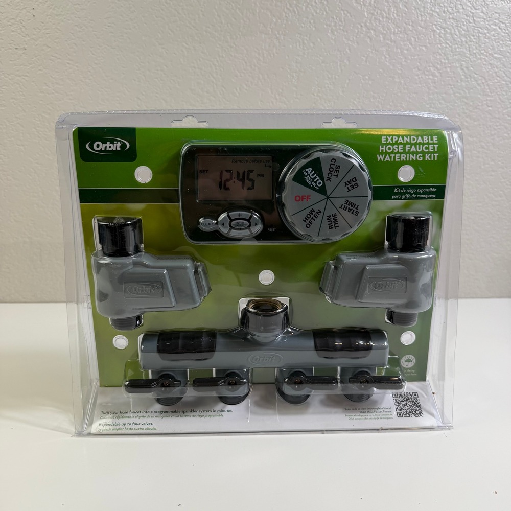 Orbit Expandable Hose Faucet Watering Kit Digital Programmable Timer 58911